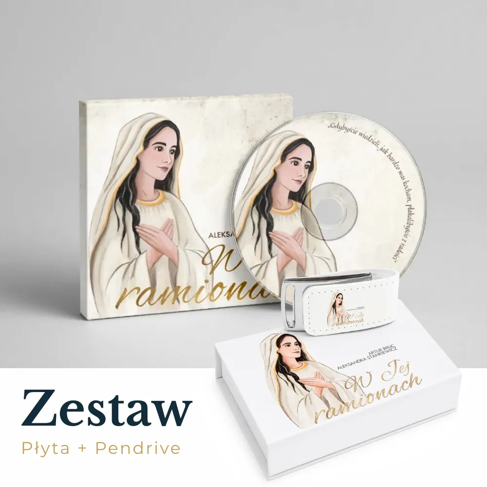 W Jej ramionach – zestaw płyta CD i pendrive z muzyką maryjną Aleksandry Stankiewicz